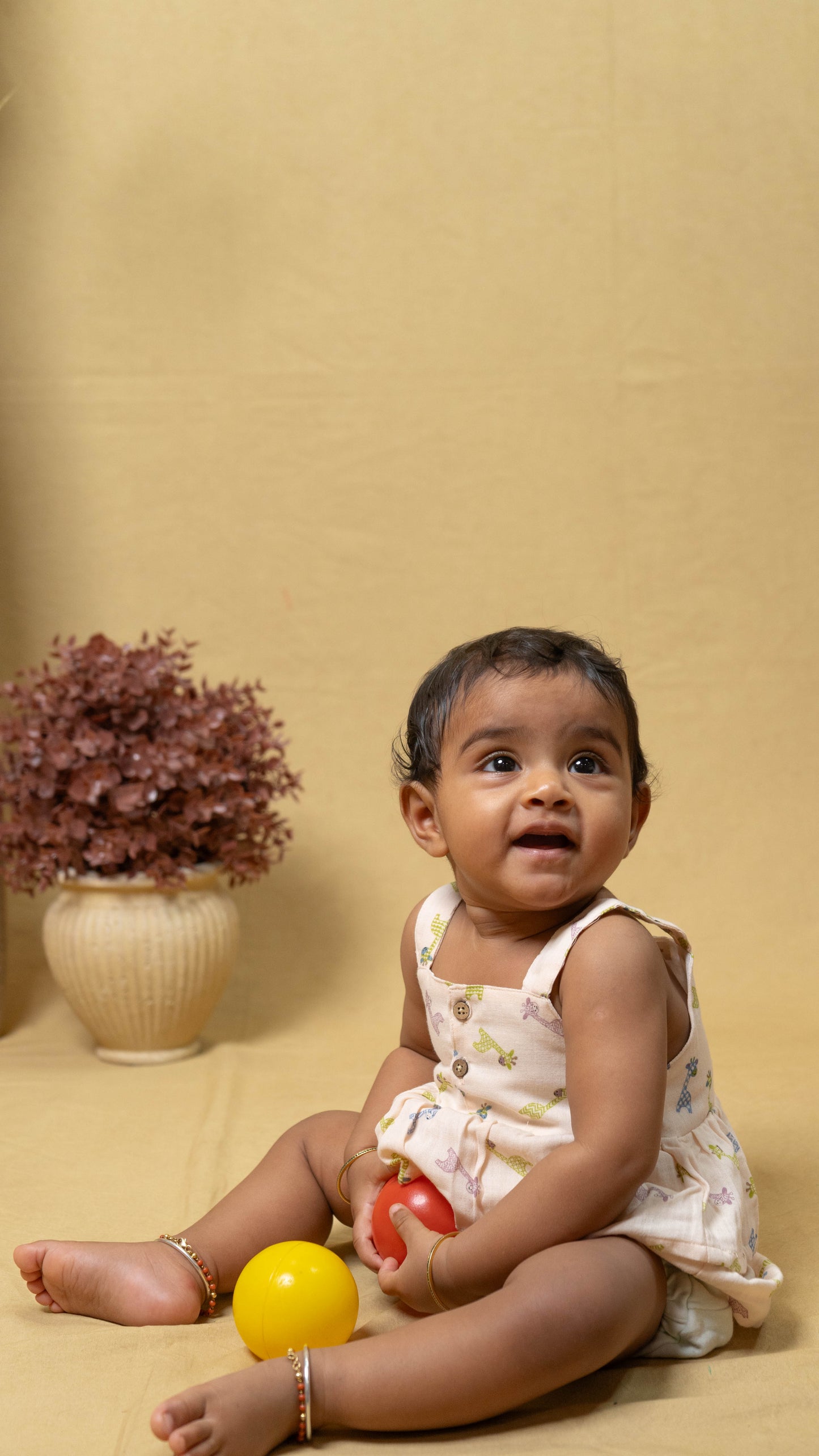 Giraffe Print Muslin Dress