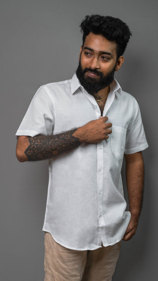 Linen Cotton White Shirt