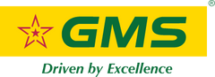 GMS logo with a red star and text 'Driven by Excellence' on a yellow background