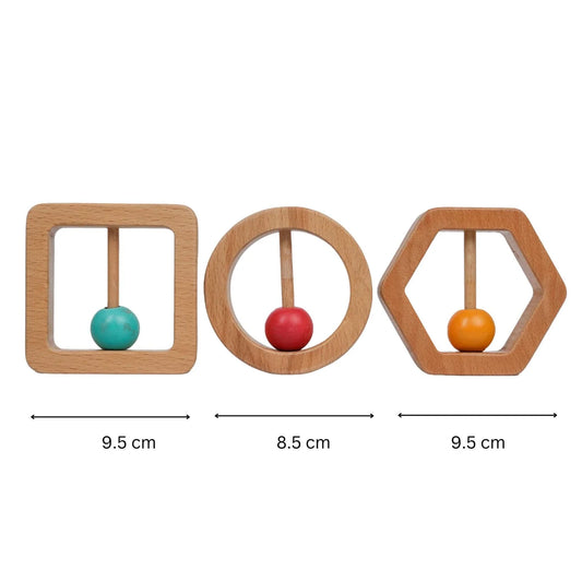 Wooden Hexagon Rattle
