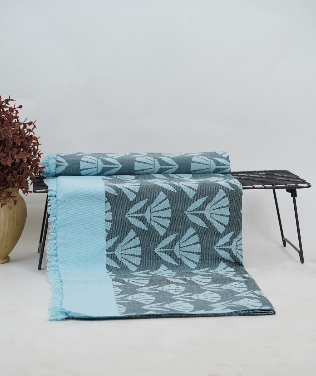 Blue Blossom Lovely Chennimalai Bedsheet