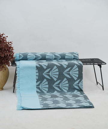 Blue Blossom Lovely Chennimalai Bedsheet