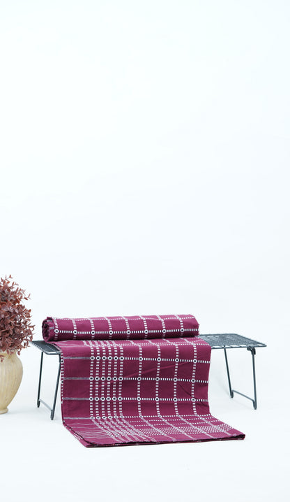 Button Star Chennimalai Bedsheet - Maroon
