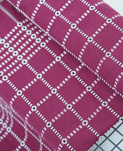 Button Star Chennimalai Bedsheet - Maroon