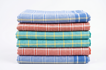 Chennimalai Handloom Soft Checked Towel - Set of 6