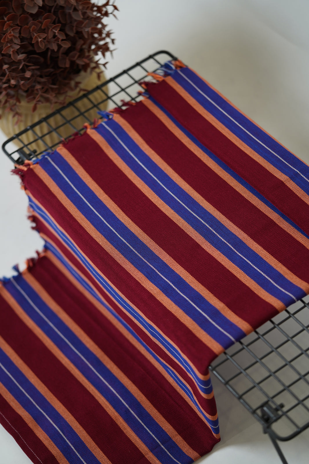 Chennimalai Handloom Ultra Soft Bamboo Towel Crimson Wave
