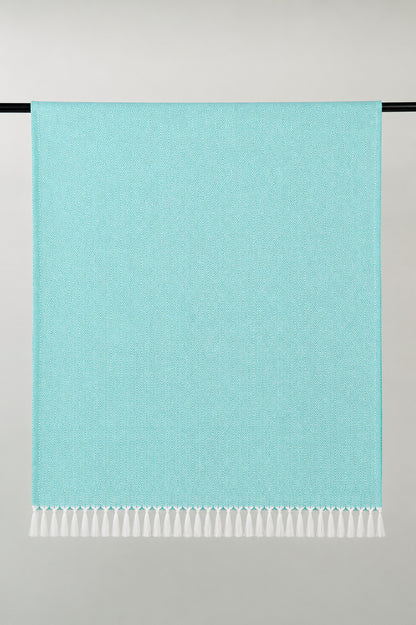 Chennimalai Handloom soft Diamond weave towel Aqua Mist