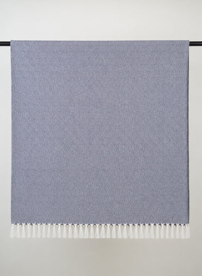 Chennimalai Handloom soft Diamond weave towel Blue Harmony