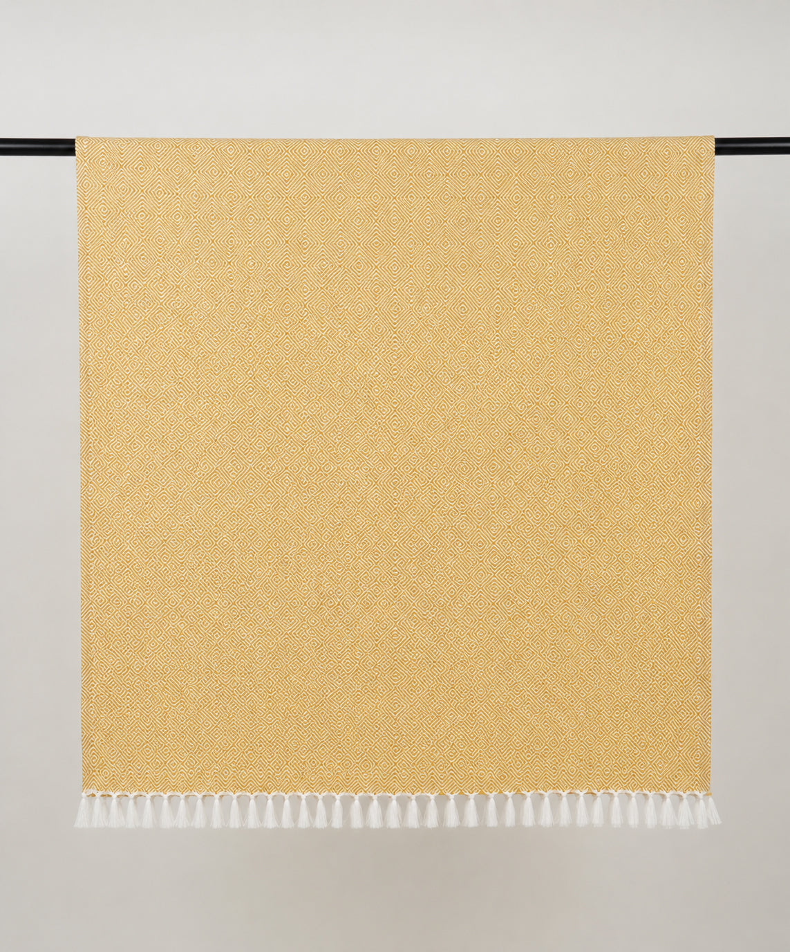 Chennimalai Handloom soft Diamond weave towel Ivory Gold