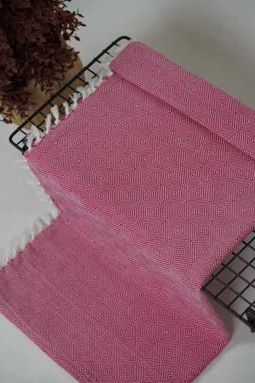 Chennimalai Handloom soft Diamond weave towel Rose Blush