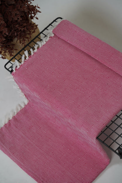 Chennimalai Handloom soft Diamond weave towel Rose Blush