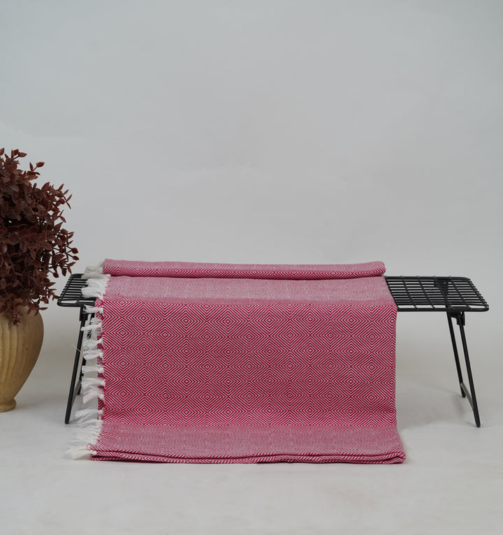 Chennimalai Handloom soft Diamond weave towel Rose Blush