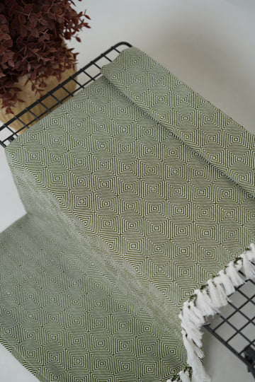 Chennimalai Handloom soft Diamond weave towel Stone Beige