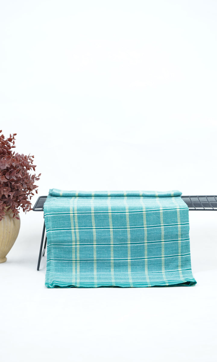 Chennimalai Handloom Soft Checked Towel Green