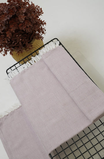 Chennimalai Handloom soft Diamond Weave Towel Lilac