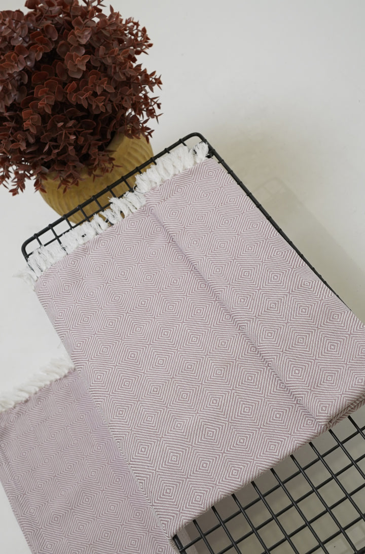 Chennimalai Handloom soft Diamond Weave Towel Lilac