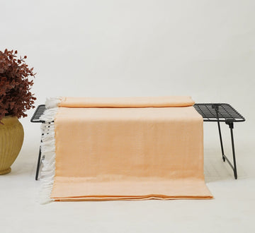 Chennimalai Handloom soft Diamond weave towel Peach