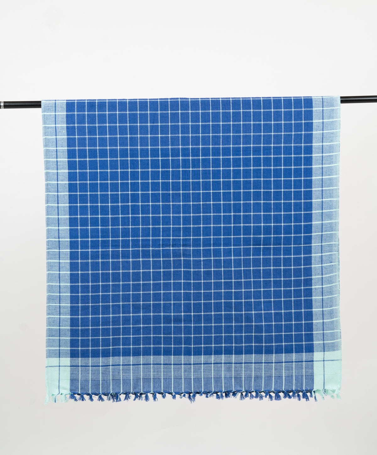 Chennimalai Soft Grid Weave Towel Blue