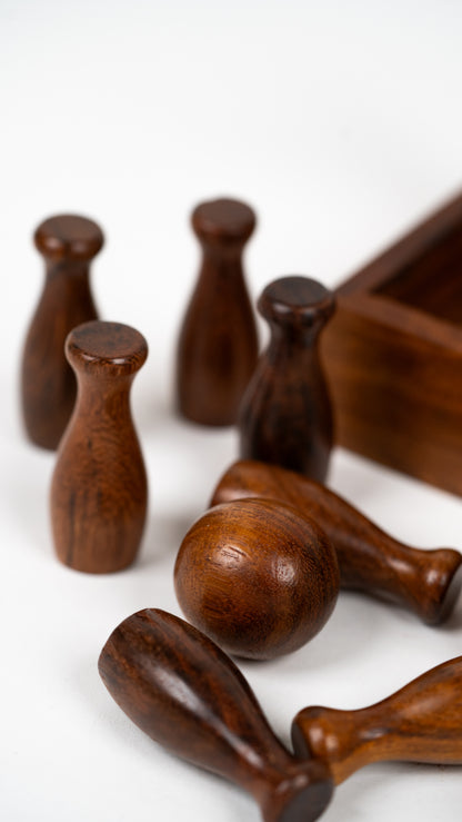 Wooden Mini Bowling Game