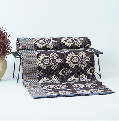 Jacquard Double Cot Bedsheet - Heritage Bloom