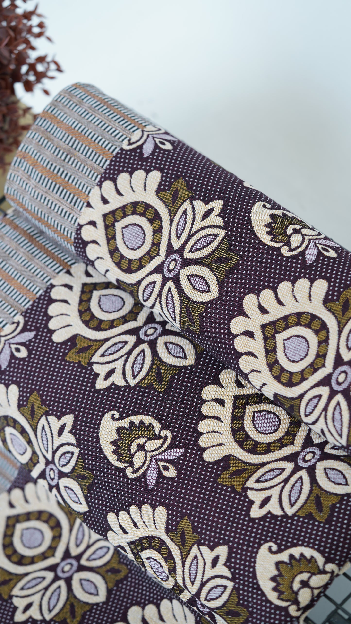 Jacquard Double Cot Bedsheet - Heritage Bloom