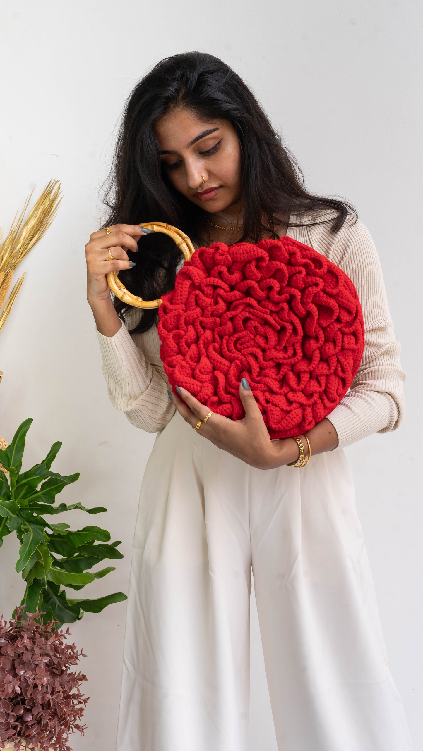 Red Flower Bag
