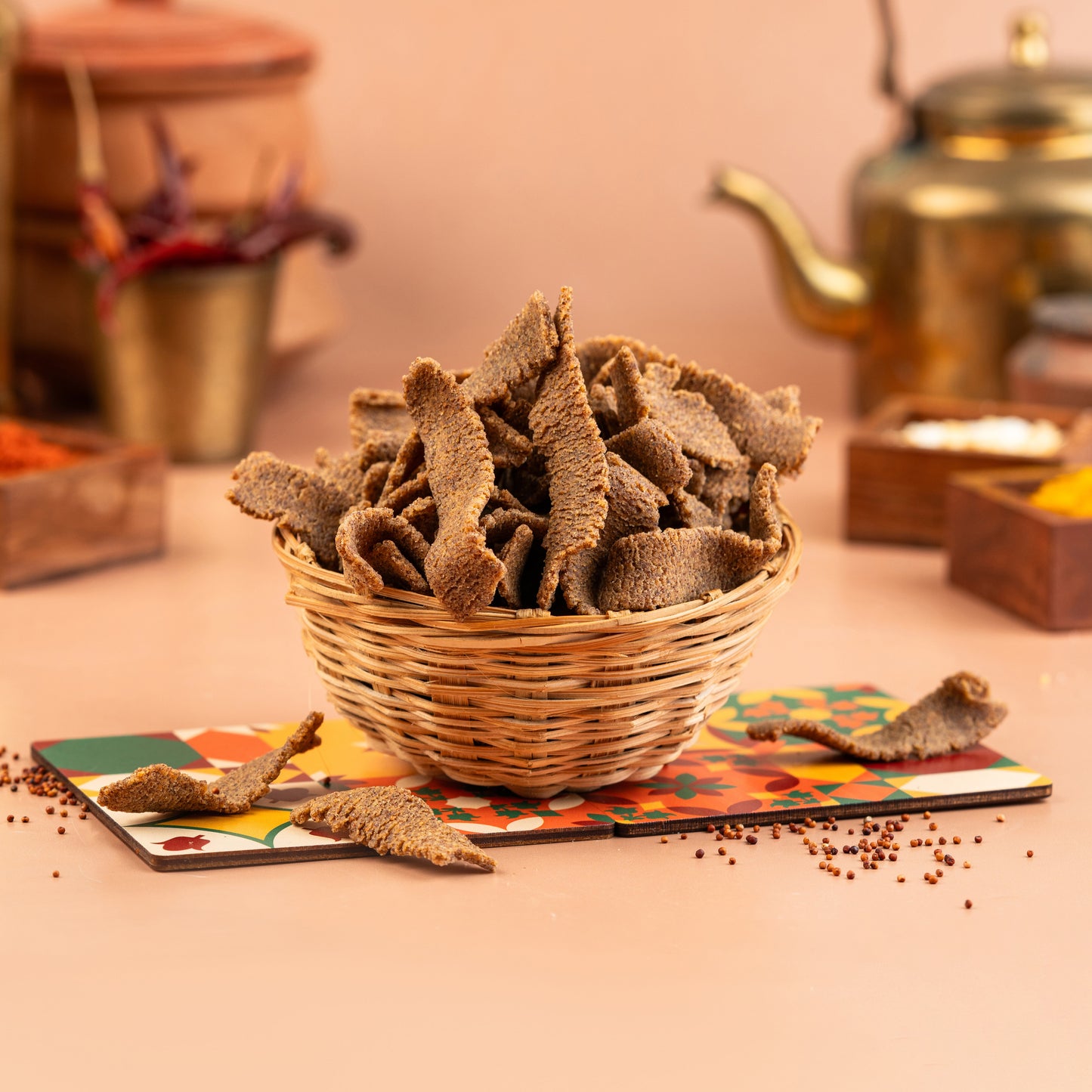 Ragi Ribbon Pakkoda (Finger Millet Ribbon Crisps)