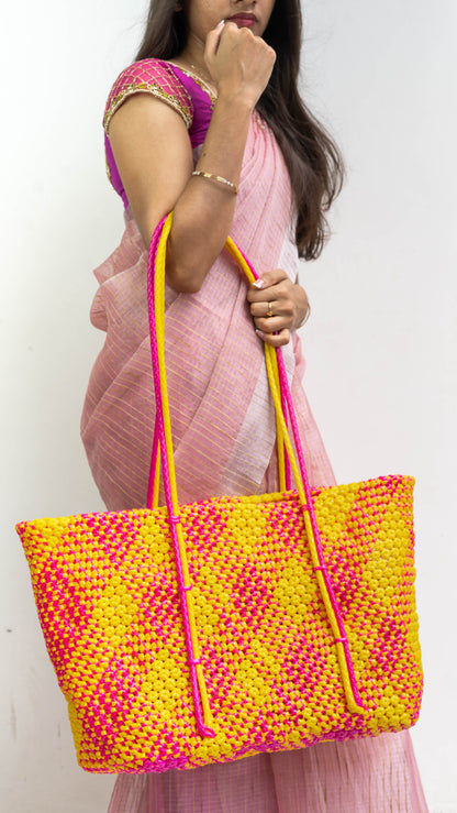 Yellow & Pink Large Size Basket