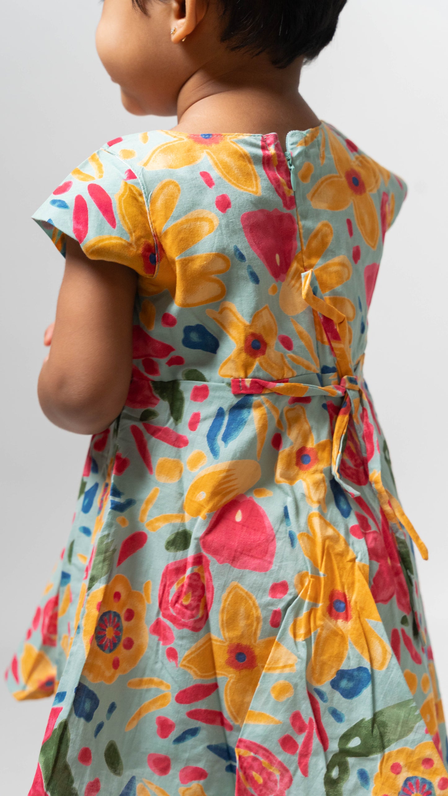 Multi-colour Floral Cotton Dress