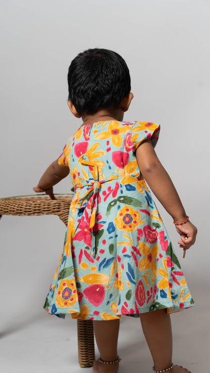 Multi-colour Floral Cotton Dress