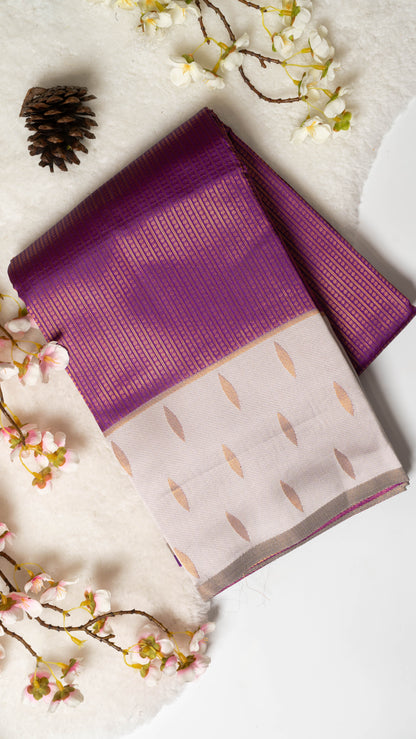 Droplet Semi-Kanchi Silk Saree with Blouse