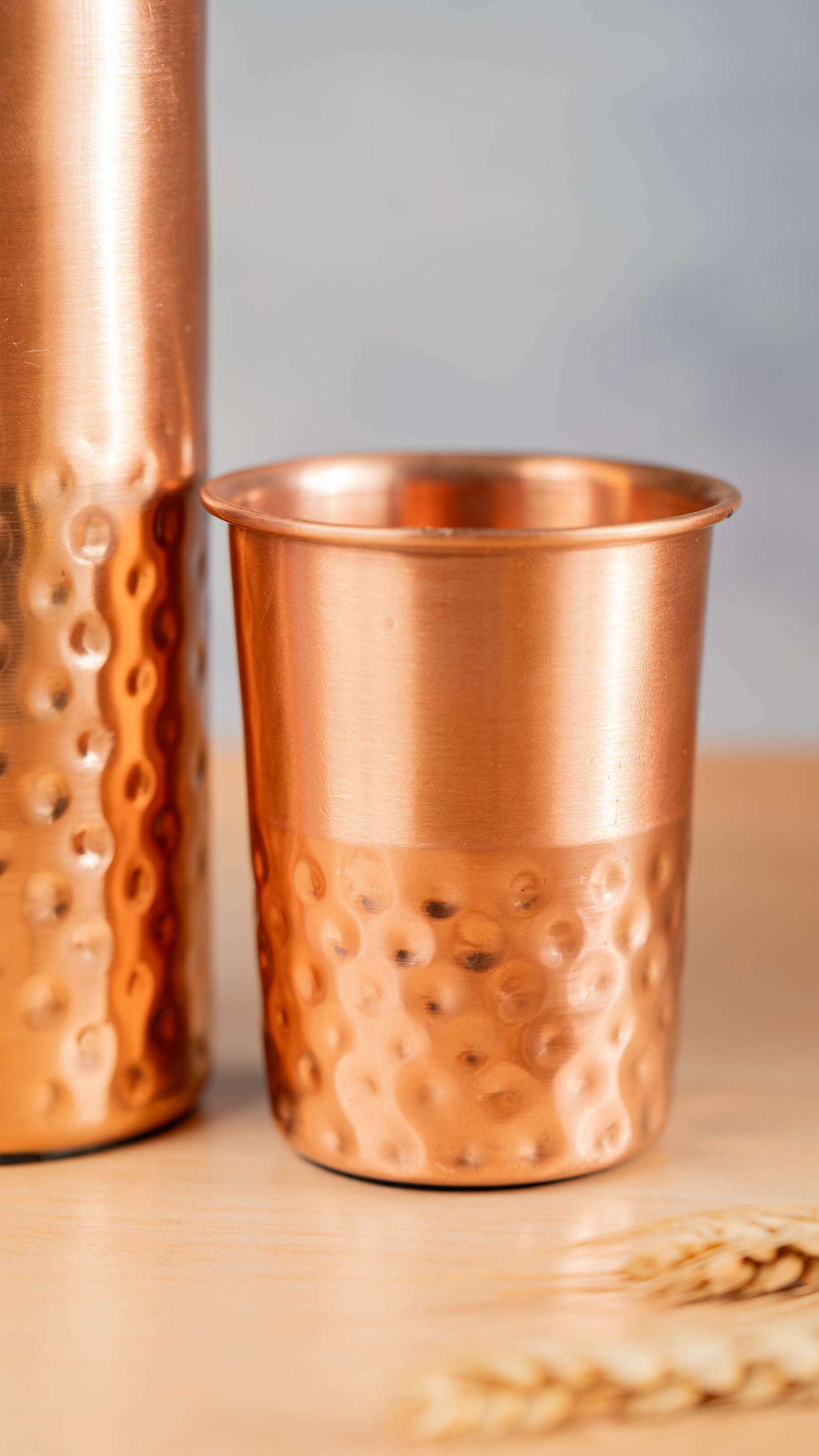 Copper Water Bottle with 2 Glasses Set - 1