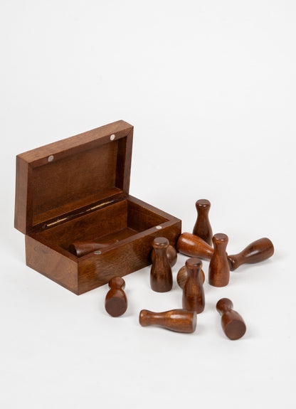 Wooden Mini Bowling Game
