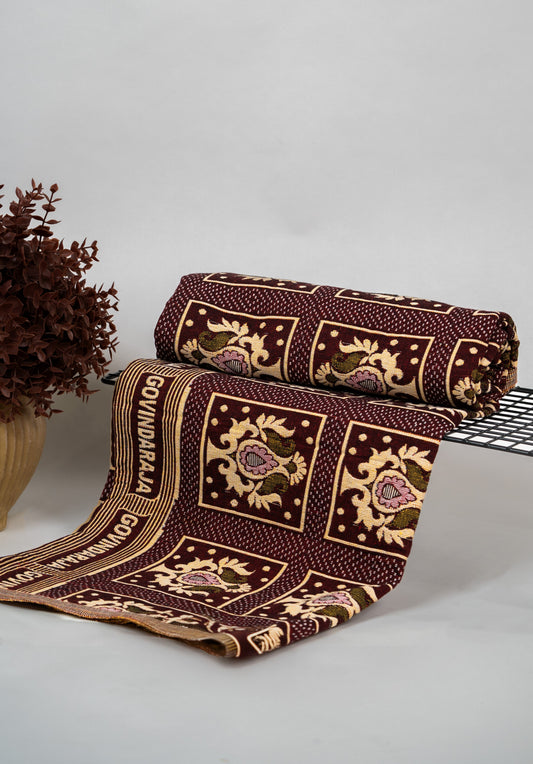 G. Raja Chennimalai Bed Sheet - Dark Red