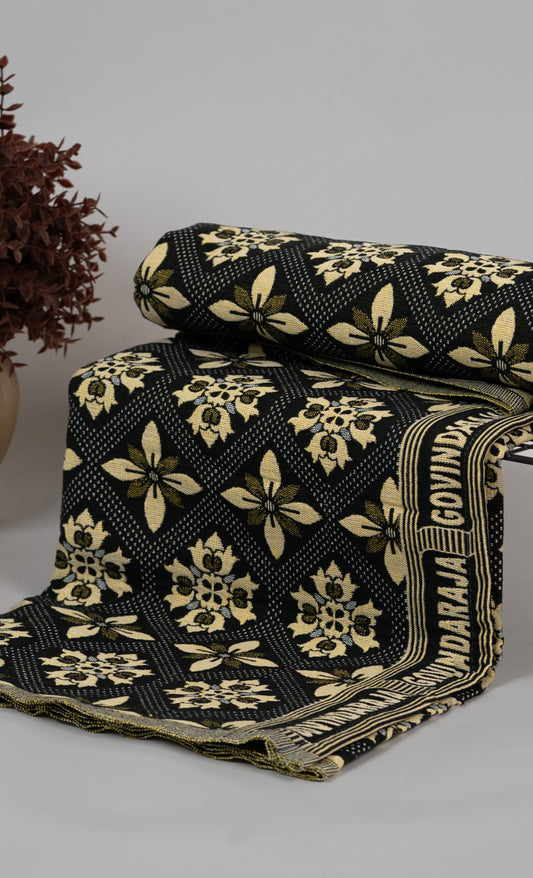 G. Raja Chennimalai Bed Sheet - Green flower