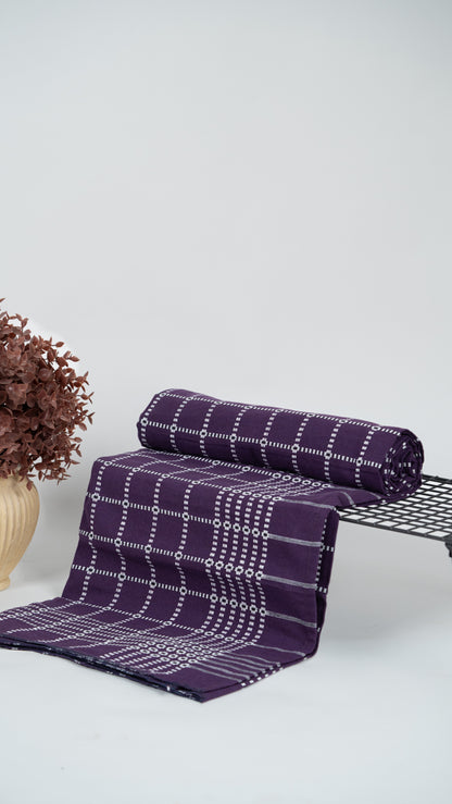 Button Star Chennimalai Bedsheet - Purple