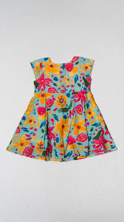 Multi-colour Floral Cotton Dress