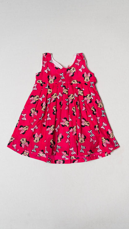 Pink Mickey Mouse Cotton Dress