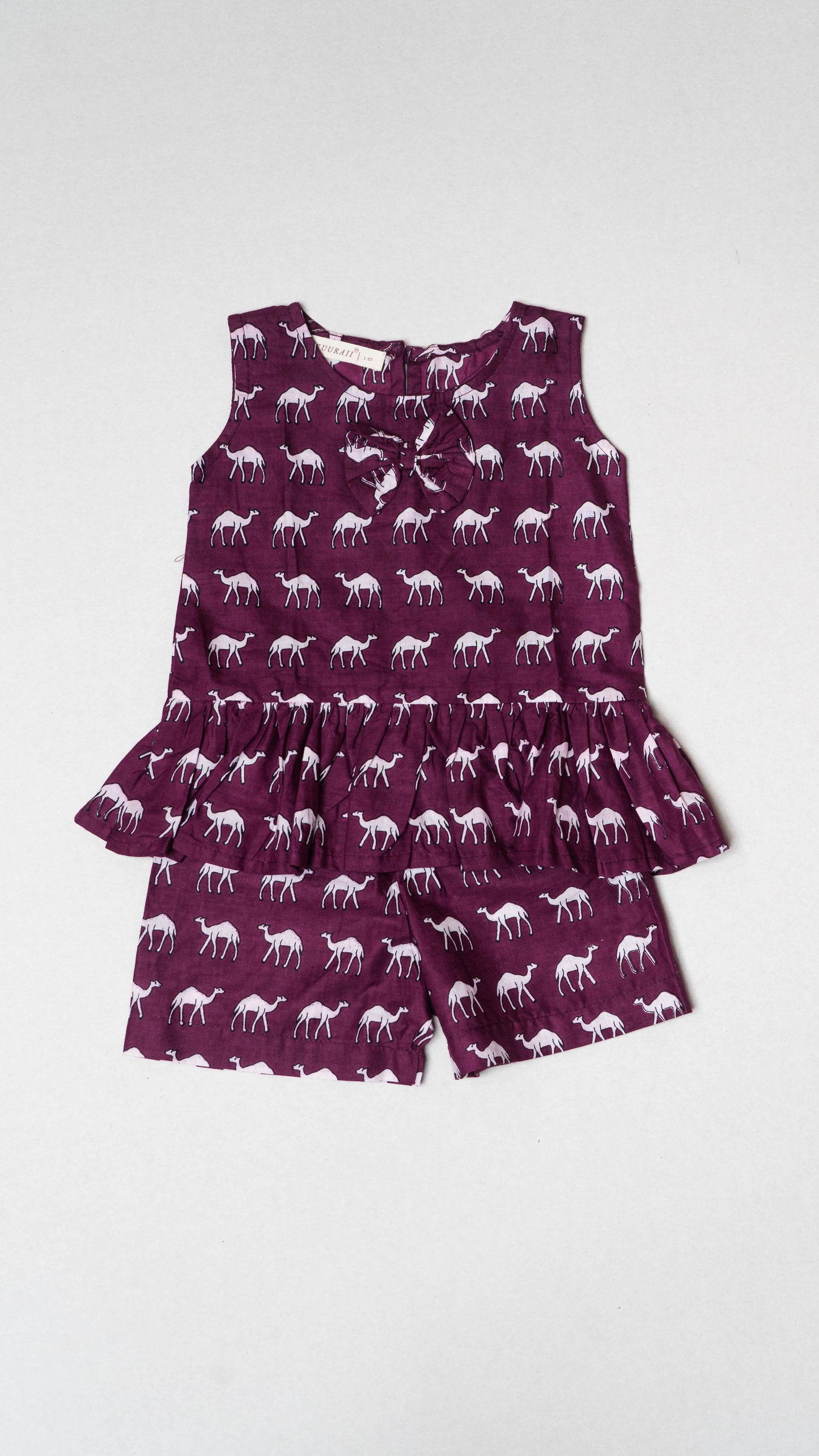 Purple Camel Bow Pattern Set