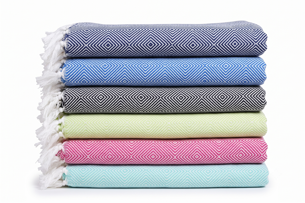 Chennimalai Handloom Soft Diamond weave Towel - Set of 6