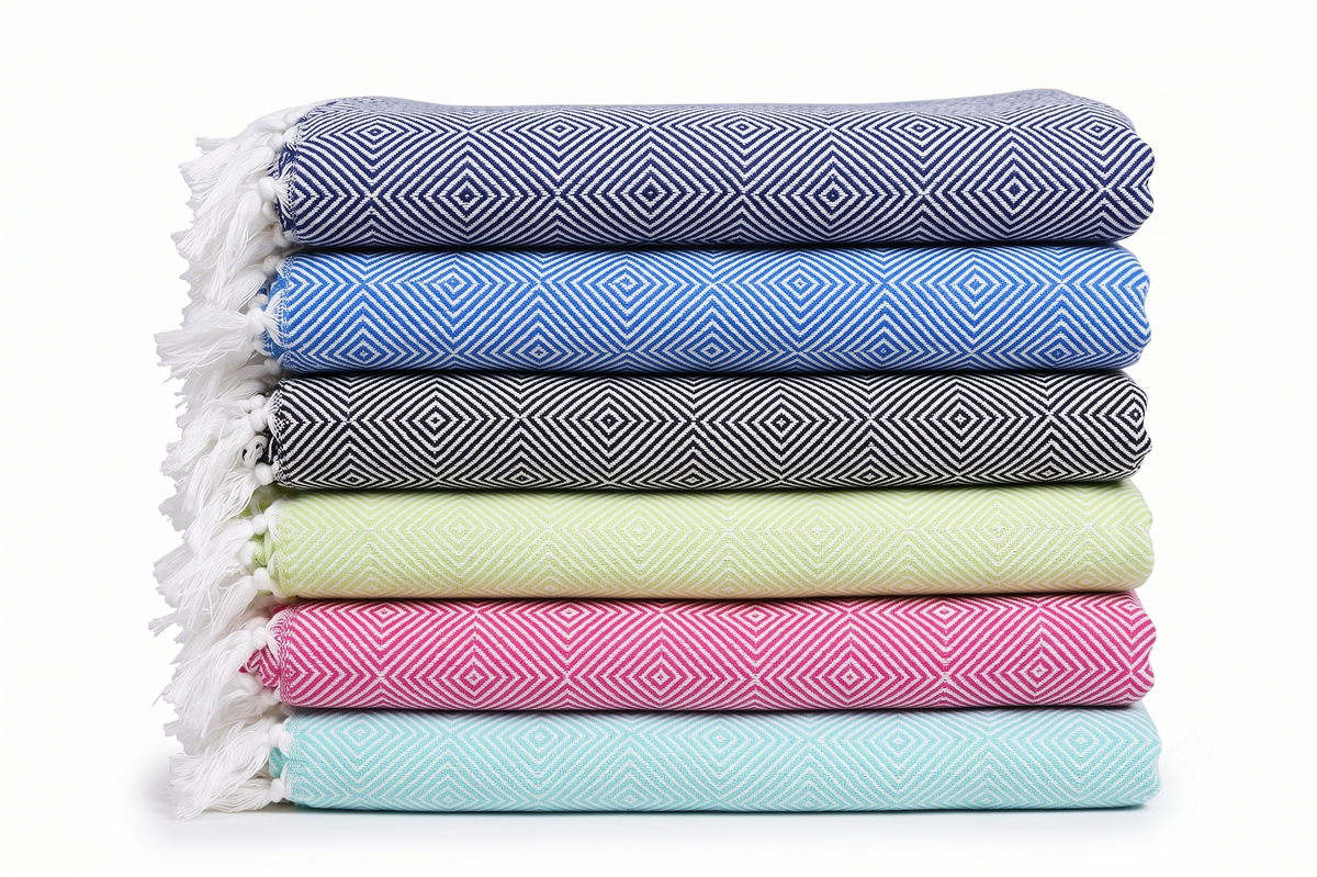 Chennimalai Handloom Soft Diamond weave Towel - Set of 6