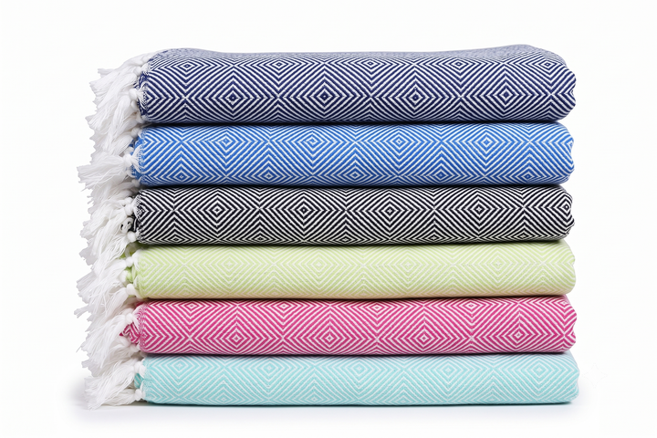 Chennimalai Handloom Soft Diamond weave Towel - Set of 6
