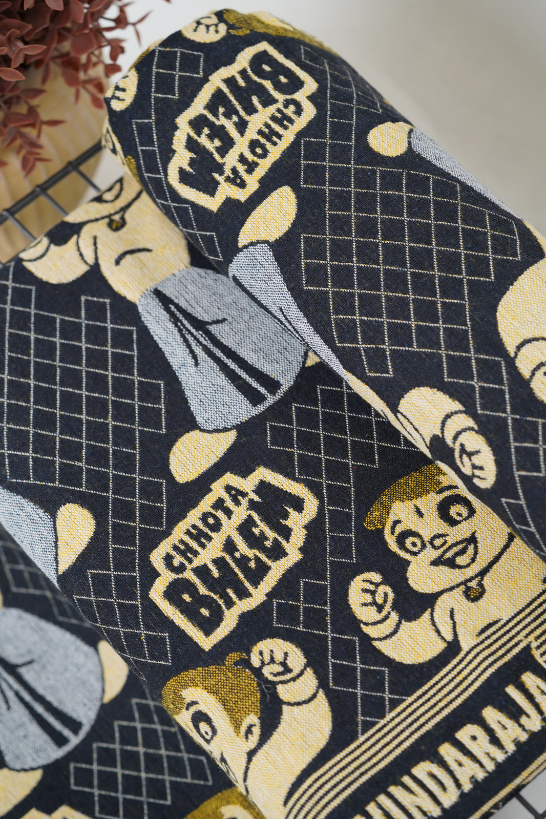 G. Raja Chennimalai Bedsheet Black Chota Bheem Chutki