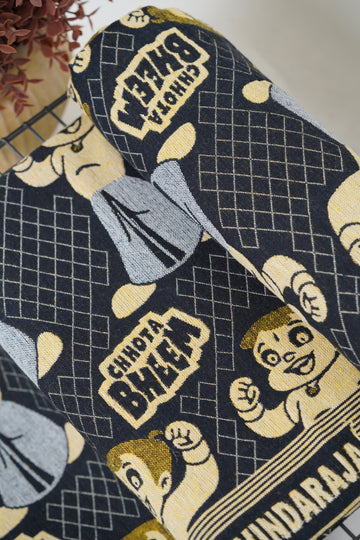 G. Raja Chennimalai Bedsheet Black Chota Bheem Chutki