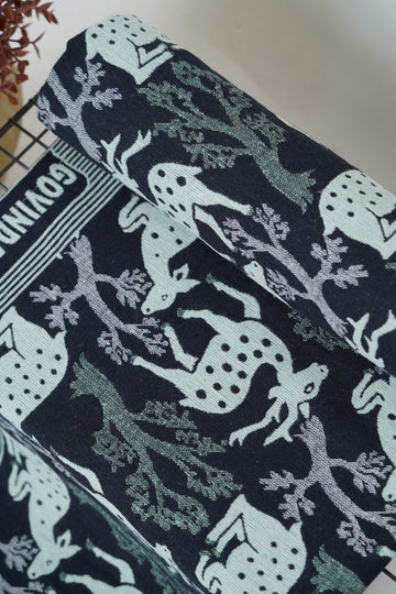 G. Raja Chennimalai Bedsheet Blue Deer