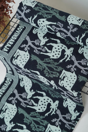 G. Raja Chennimalai Bedsheet Blue Deer