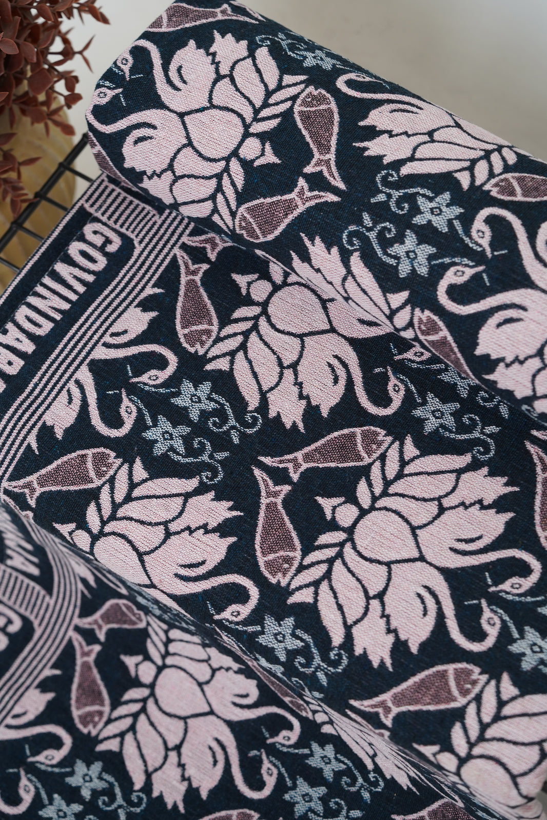 G. Raja Chennimalai Bedsheet Blue swan