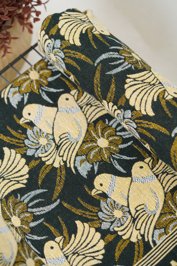 G. Raja Chennimalai Bedsheet Green Bird