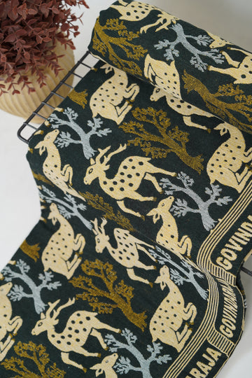 G. Raja Chennimalai Bedsheet Green Deer