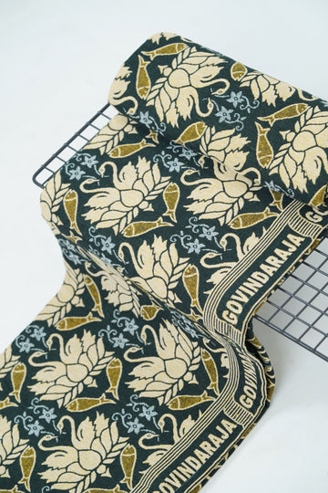G. Raja Chennimalai Bedsheet Green Swan